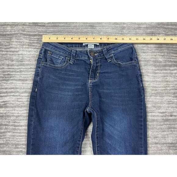 Creative Soul Jeans Juniors 3 Blue Dark Wash Skinny‎ Cotton Blend - Picture 4 of 10